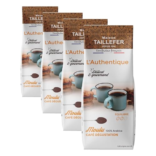 Maison Taillefer - L'Authentique - Café Dégustation moulu 225g (Lot de 4)