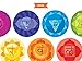 Sunny Decals Chakra Energy Centers Wall Decal - Set of 7 Removable Fabric Wall Stickers for Yoga or Mediation