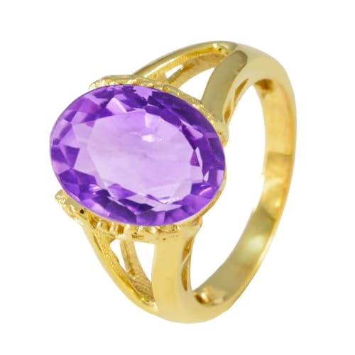 Image of 55Carat Choose Your Color Genuine Stone Ring 18K Gold Plated Oval Handmade Jewellery for Gift Sizes 4-13