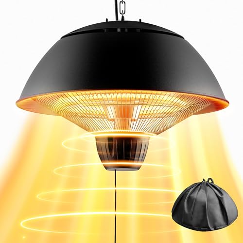 Electric Outdoor Heater, 1500W Hanging Ceiling Mounted Infrared Patio Heater