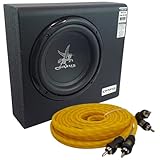Caixa automotiva amplificada mini slim subwoofer 8'' corzus 200w +