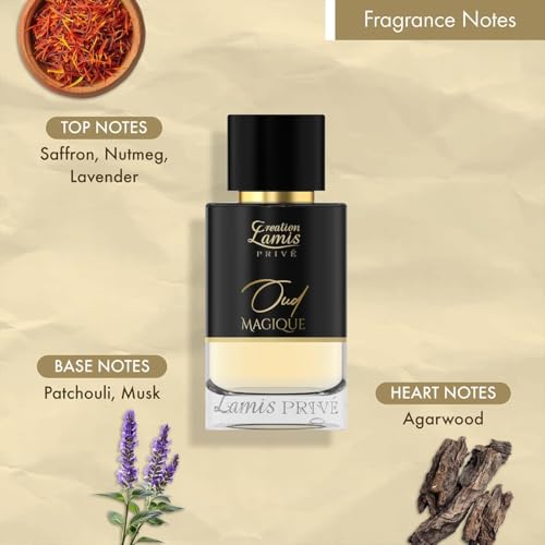 Image of Creation Lamis Prive Oud Magique | Amber & Oriental Long Lasting Unisex Fragrance|Eau de Parfum - 100ML