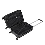 Karriage-Mate 20″ Hardside Carry-On Luggage – Lightweight & Durable Travel Suitcase with 360° Spinner Wheels, Telescopic Handle, Built in TSA Lock – Fits Cabin Size Overhead Bins (Black)
