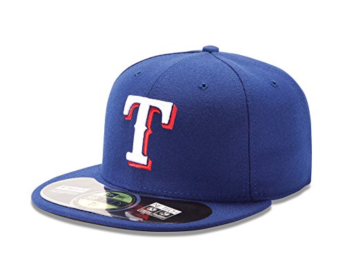 New Era MLB Texas Rangers Game AC On Field 59Fifty Fitted Cap, Royal, 7 1/4