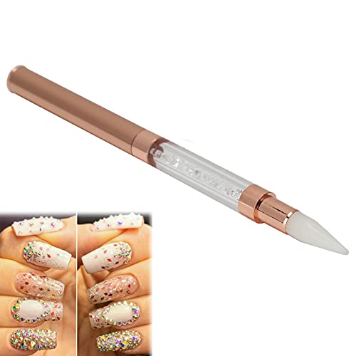 Ferramenta de Captação de Strass Com Ponta de Cera de Caneta Pontilhada de Ponta Dupla, Adequada par