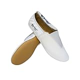 Anniel 2024 - Scarpe Ginnastica Artistica in Pelle con Suola in Gomma 100% Made in Italy (36, Bianco)
