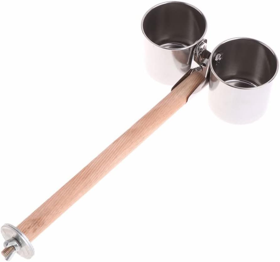 Bird Seed Feeder Cups Food Water Feeding Bowls Clip Parrot Parakeet Cockatiel Conure Cockatoo African Grey Macaw Eclectus Amazon Lovebird Finch Canary Budgie Cage Toy