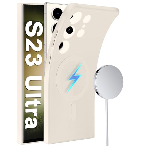 Coque Samsung S23 Ultra MagSafe silicone pour charger sans fil en voiture et au bureau
