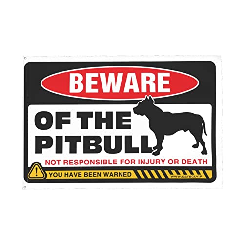 Drapeau Man Cave Rules Pitbulls : cadeau idéal pour déco chambre