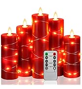 LED Kerzen, 5 Stück, LED-Lichterkette, 360-Grad-Blickwinkel, mit sternenklare Lichterkette, mit 1...