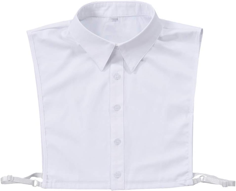 JoyciMen's Fashion OL False Collar Solid Color Lapel Half Shirt Fake Collar