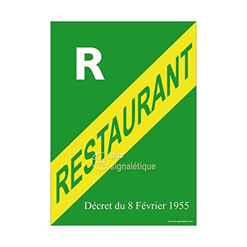 AUA SIGNALETIQUE - Affiche Licence Restaurant R - PVC 1.5