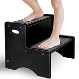 Step Stools for Kids, Non-Slip Wood Step Stool for Toddlers, Kids Step Stool, Toddler Step Stool, Ch