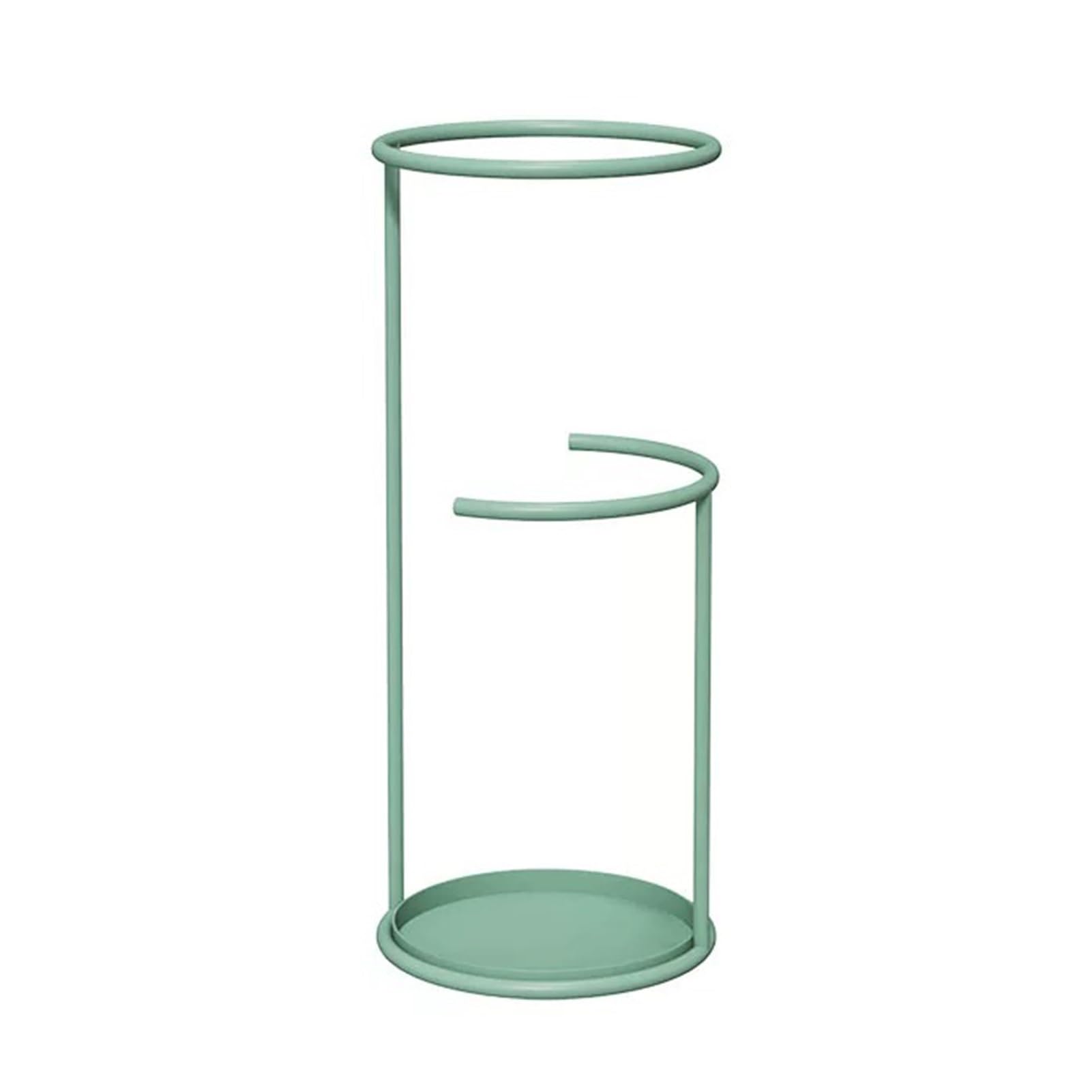 ZFUCMAYL Entryway Umbrella Stand Rack,Iron Umbrella Storage Organizer with Hooks,Height 60cm,Space-saving for Home Shop Schools Hotels(Green)