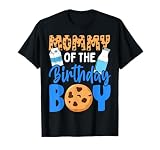 Mommy of The Birthday boy Milk and Cookies 1st Birthday T-Shirt