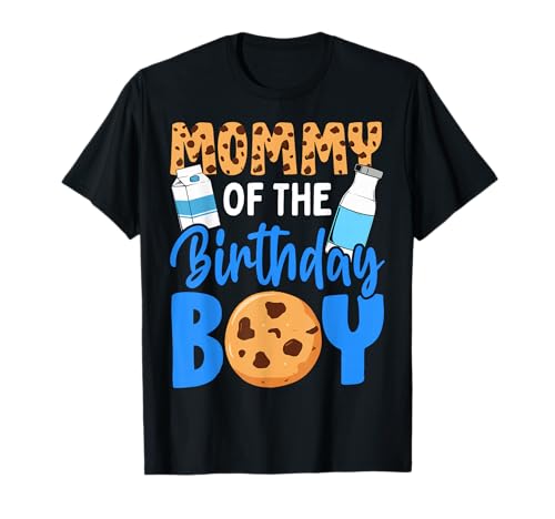 Mommy of The Birthday boy Milk and Cookies 1st Birthday T-Shirt