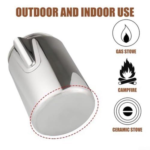 Cafetera de camping de 9 tazas compatible con inducción y parrilla 5
