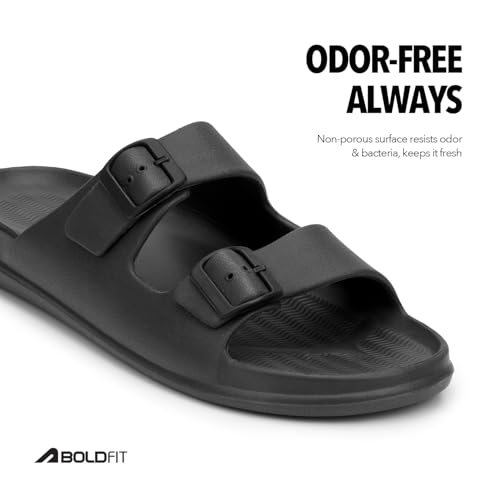 Image of Boldfit Sliders for Man, Eva Foam Men Sliders Slippers, One-Piece Comfort Men Slides with Shock-Absorbing, Soft Cushioning, Water-Resistant & Odor-Free for Beach, Travel, Everyday Wear Flip Flops