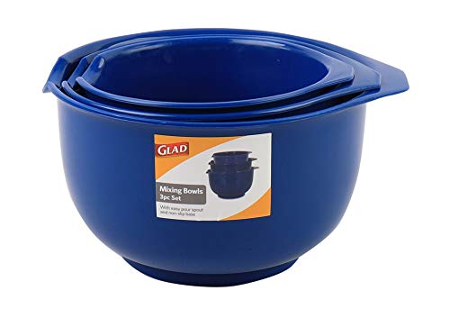 Set de 6 tazones azules Glad para mezclar 3 piezas miniatura 4