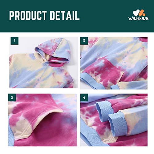 Image of weLaken Unicorn Sweatshirts for Girls Thick Cotton Pullover Tops Fall Winter Children Girls Clothing