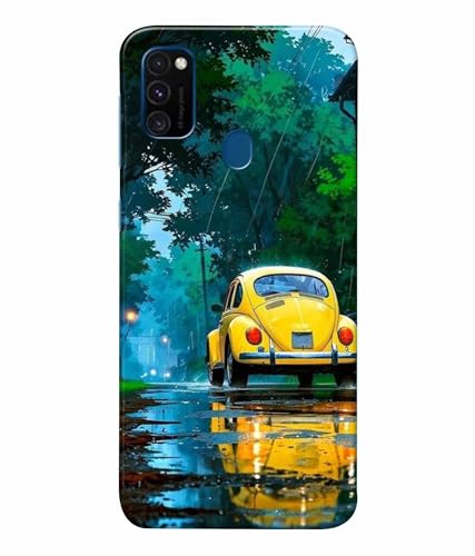 Image of Printed Hard Back Case Cover & Compatible for Samsung Galaxy M21 / Samsung Galaxy M30S | Car Painting Art (Multicolor) - D1197