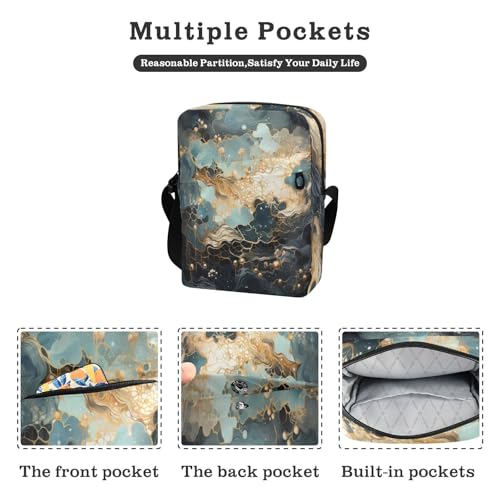 messenger bag cute shoulder bag men Shoulder Handbags Adjustable Strap for Travel Travel- Clouds Black White Yellow2