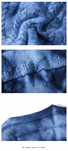 Mens Hip Hop Vintage Sweater Tie Dye Knitted Sweater Oversize Pullover3