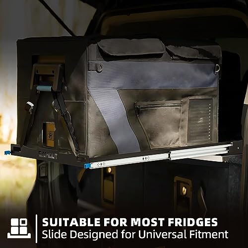 Image of SAMOUT Fridge Slide (Inner 39.2 x 22.4in) Vehicle Refrigerator Freezer Slider with 4 Buckle Straps, Universal Fit, Max 287 LBS, 3rd Gen