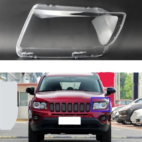 Couvercle verre phare pour Jeep Compass rénovation éclairage avant voiture - 2