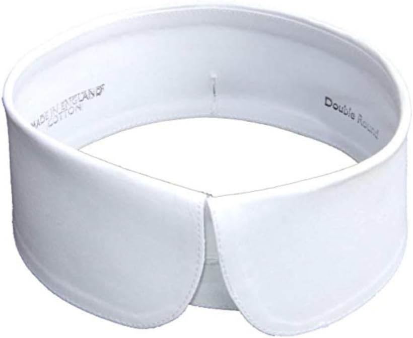 Double Rounded Starched Stiff Detachable Shirt Collar 19 1/2"