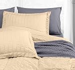 Utopia Bedding Seersucker Duvet Cover King Size Set - 1 Duvet Cover with 2 Pillow Shams - 3PC Comforter Cover with Zipper Closure-Soft Brushed Microfiber 104"X90" (King Beige) Comforter Not Included