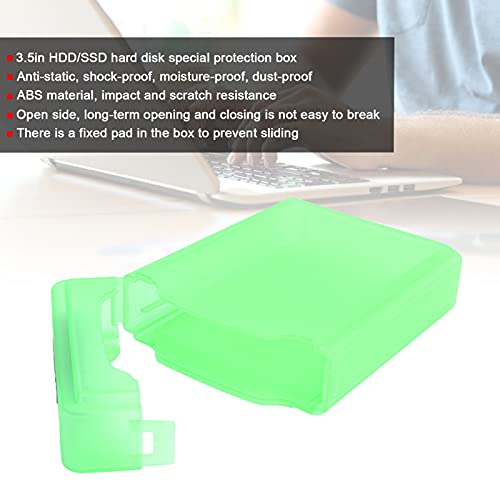 Caja protectora para disco duro 3.5in ABS transparente verde miniatura 2