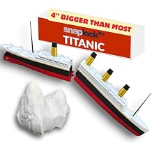 TheRoller3d Split in Half Titanic Floating Action Toy, Break-Apart Design with Snap-Lock System Unlike Other Models, Titanic Toys for Kids, Cake Topper, Historically Accurate Model Without Stand