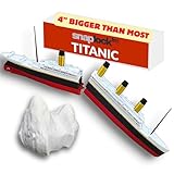 TheRoller3d Split in Half Titanic Floating Action Toy, Break-Apart Design with Snap-Lock System Unlike Other Models, Titanic Toys for Kids, Cake Topper, Historically Accurate (Model Without Stand)