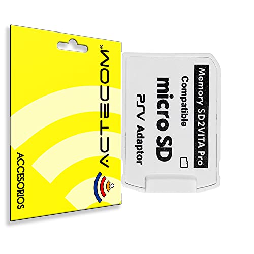 ACTECOM Adaptador DE Tarjeta Micro SD Compatible con Sony PS Vita 1000 2000 SD2VITA Pro Memory Version V6 Sd2Vita PSVita Cover