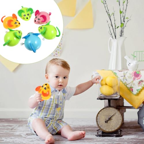 Garneck 6 Stücke Aufziehspielzeug Aufziehmaus Für - Spielzeugfigur Mit Uhrwerk - Perfektes Für Geburtstagsfeiern Und Für Katzenliebhaber Geeignet