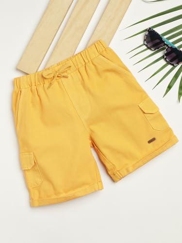 Image of Milou Girls 100% Cotton Stripes Allover Print Biowash Shorts | Soft & Breathable, Safe Dyes, Label-Free Comfort