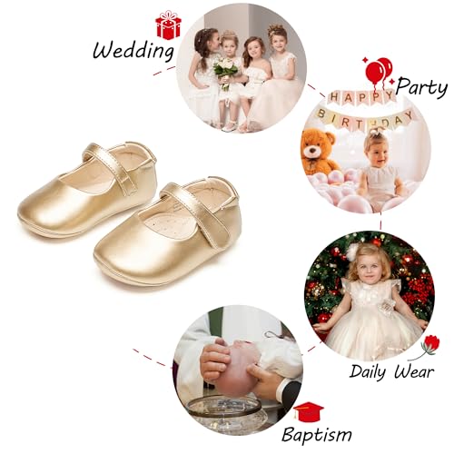 Image of PHIRAMIN Toddler Girl Mary Jane Dress Shoes-Little Girl School Uniform Shoes for Wedding Party