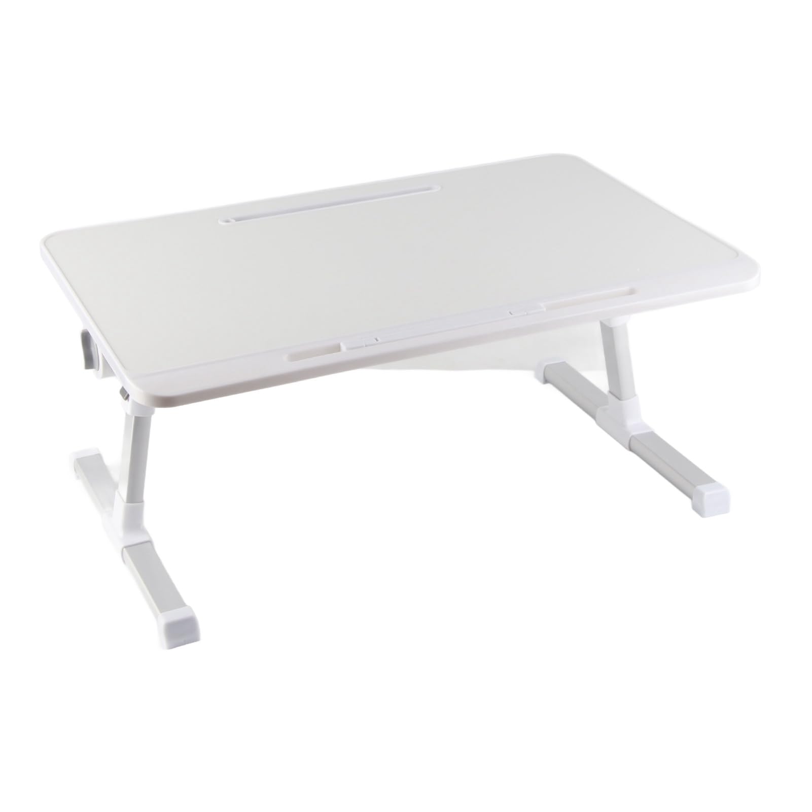 Regulowany, Składany Stolik Nocny na Laptopa ze Stopu Aluminium z Obrotowym Pulpitem, Przenośna Podstawka na Laptopa do Pisania, Pracy, Czytania w Pokoju Wieloosobowym, 23,6 X 15,7 Cala