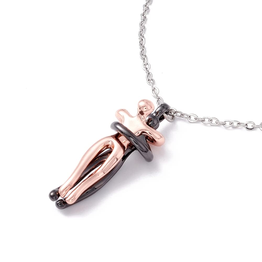 Via Mazzini Infinite Forever Love Couple Two Lovers Hug Pendant Necklace With Chain Birthday Anniversary Valentines Day Gift For Women & Girls (NK0976) 1 Pc (B0B6CNGX83) Amazon Price History, Amazon Price Tracker
