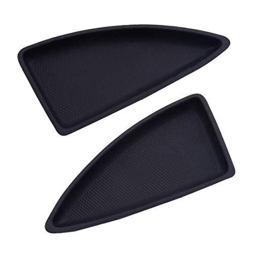 Eastar 1 Pair Front Door Switch Bezel Cap Door Handle Bolt Cover Black Fit for Chevrolet Malibu 2016-2018 23451118