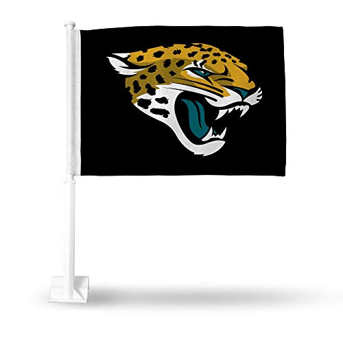 Rico Industries NFL Football Jacksonville Jaguars Black Double Sided Car Flag 16 x 19.5-“