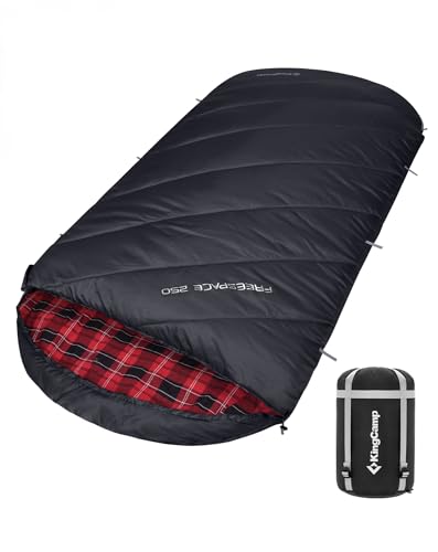 KingCamp Sleeping Bag for Adults, Cold Weather & Warm Extra Wide Big & Tall XL Portable Waterproof...