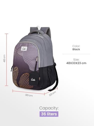 Image of Genie 19 inch Laptop Backpack for Women & Girls | Spacious Office, College & Travel Bag | Water Resistant, Multi-Compartment with Padded Laptop Sleeve