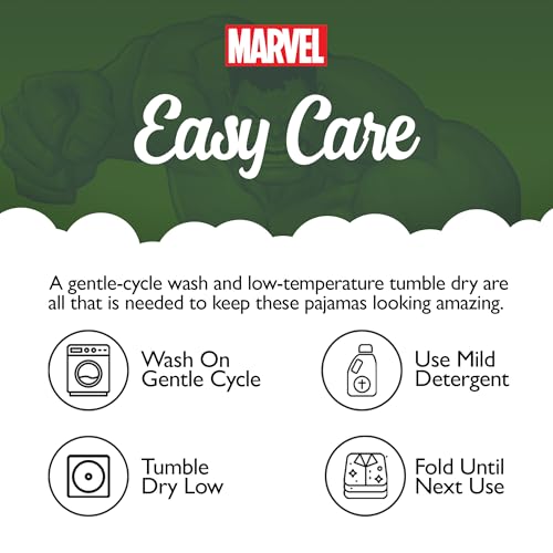 Image of Marvel Boys' 2-piece Snug-fit Cotton Matching Holiday Pajama Set, Soft & Cute for Kids