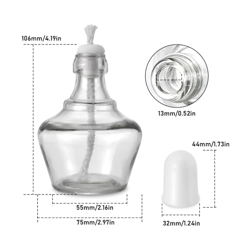 Pxyelec Alkoholbrenner Lampe Glas Labor Bunsenbrenner für Laborgeräte Heizung 150ml