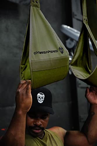 Gymreapers Hanging Ab Straps For Core Strength And Abdominal Training - Padded Adjustable Arm Supports For Bodyweight Exercises (Ranger Green) #TOP6