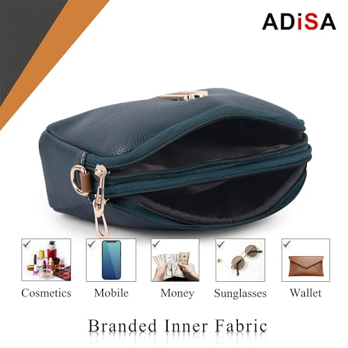 Image of ADISA Women's Girls Grains Cross Body Sling Messenger Bag (SL8141-D.GRN)