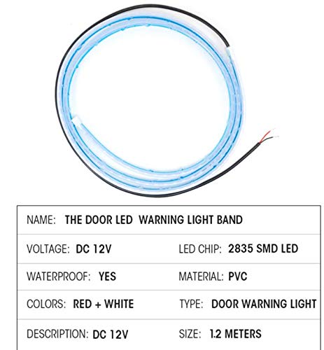 Image of WolkomHome Car Door Lights Flash light (RED& ICE BLUE) Set of 2 for Tata Indigo CS
