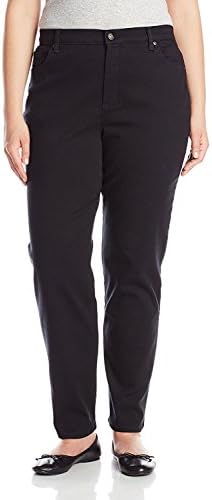 Gloria Vanderbilt Womens Plus Amanda Classic Fit Jean, Black, 18 W Short
